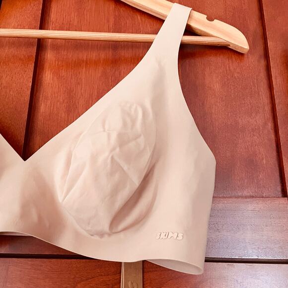 Skims Naked Plunge Bra Bralette Clay Size 2X NEW - Picture 2 of 6